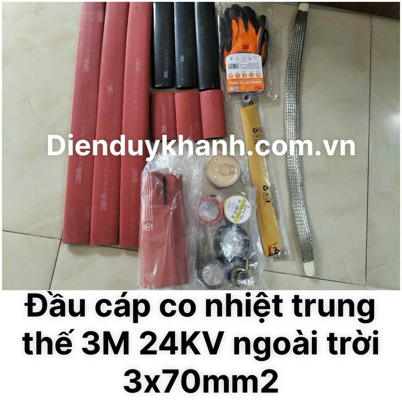 Đầu Cáp Co Nhiệt Trung Thế Ngoài Trời 24KV OD 3C (K)6S-70 (3x70mm2) MHO